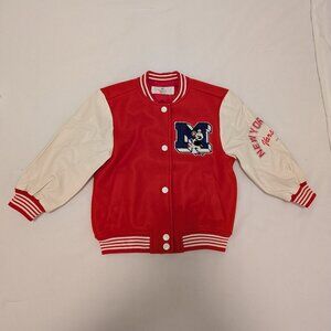 H&M Red/White Varsity Jacket 3–4T – New York Style, NWT